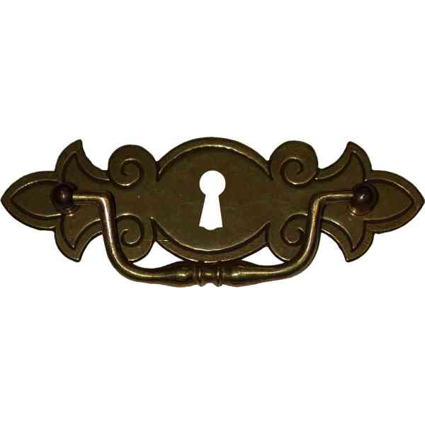 Griffbeschlag mit Schlüsselloch rustikaler, antiker, Eisen gerostet und gewachst, von Hand gefertigt